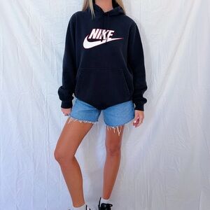 Nike Black Hoodie with White Logo